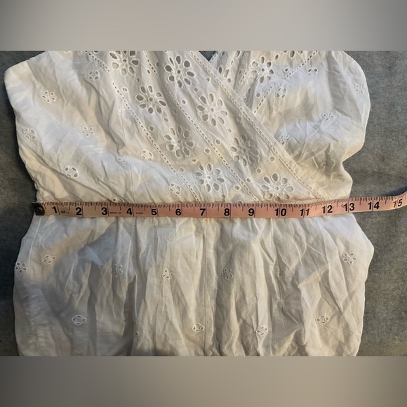 Japna White Eyelet Sleeveless Cotton Romper size S - Picture 6 of 9